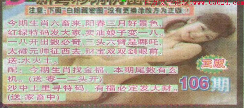 106期：玄机图/悟入其图/七星图/好图乐翻天/藏宝图/八仙过海/发财玄机图/跑狗图/蛇蛋图/西游玄机